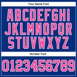 Custom Royal Pink-White Authentic Football Jersey