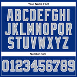 Custom Royal Gray-White Authentic Football Jersey