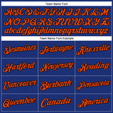 Custom Stitched Royal Orange-Black Sports Pullover Sweatshirt Hoodie
