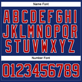 Custom Royal Red-White Hockey Lace Neck Jersey