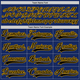 Custom Royal Black-Gold Hockey Jersey