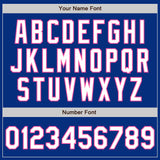 Custom Royal White-Pink Authentic Baseball Jersey