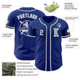 Custom Royal Gray-White Authentic Baseball Jersey