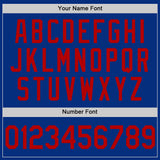 Custom Royal Red Authentic Throwback Basketball Jersey