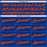 Custom Royal Orange Authentic Throwback Basketball Jersey