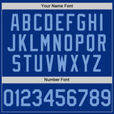 Custom Royal Light Blue Authentic Throwback Basketball Jersey