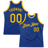 Custom Royal Gold Authentic Throwback Basketball Jersey