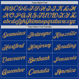 Custom Royal Old Gold Authentic Throwback Basketball Jersey