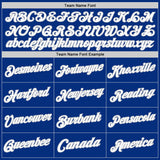 Custom Royal White-Gray Authentic Throwback Basketball Jersey