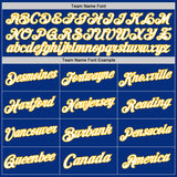 Custom Royal White-Gold Authentic Throwback Basketball Jersey