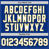 Custom Royal White-Gold Authentic Throwback Basketball Jersey