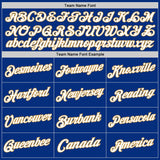 Custom Royal White-Old Gold Authentic Throwback Basketball Jersey