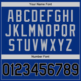 Custom Royal Black-Gray Authentic Throwback Basketball Jersey