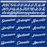 Custom Royal White Authentic Throwback Basketball Jersey