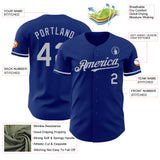 Custom Royal Gray Authentic Baseball Jersey