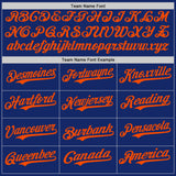 Custom Royal Orange Authentic Baseball Jersey