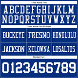 Custom Royal White Authentic Football Jersey