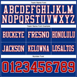 Custom Royal Red-White Authentic Football Jersey