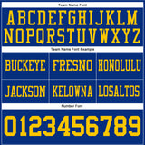 Custom Royal Yellow Authentic Football Jersey