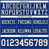 Custom Royal White-Black Authentic Football Jersey
