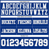 Custom Royal White-Gray Authentic Football Jersey