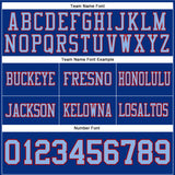 Custom Royal Light Blue-Red Authentic Football Jersey