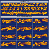 Custom Royal Gold-Crimson Authentic Baseball Jersey