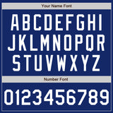 Custom Stitched Royal White-Royal Baseball Pullover Sweatshirt Hoodie