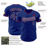 Custom Royal White-Red Authentic Baseball Jersey