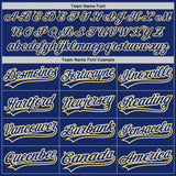 Custom Royal White-Yellow Authentic Baseball Jersey