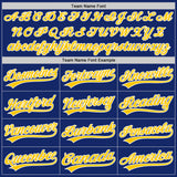 Custom Royal Yellow-White Authentic Baseball Jersey