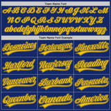 Custom Royal Yellow Authentic Baseball Jersey