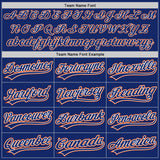 Custom Royal White-Orange Authentic Baseball Jersey