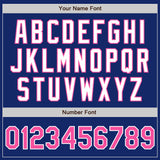 Custom Royal Pink-White Authentic Baseball Jersey