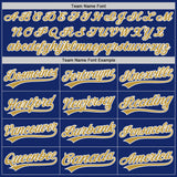Custom Royal Old Gold-White Authentic Baseball Jersey