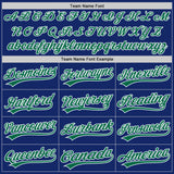 Custom Royal Kelly Green-White Authentic Baseball Jersey