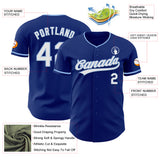 Custom Royal White-Light Blue Authentic Baseball Jersey