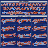 Custom Royal Powder Blue-Orange Authentic Baseball Jersey