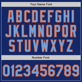Custom Royal Powder Blue-Orange Authentic Baseball Jersey