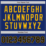 Custom Stitched Royal Black-Gold Baseball Pullover Sweatshirt Hoodie