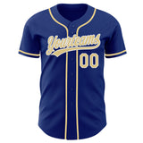 Custom Royal Vegas Gold-White Authentic Baseball Jersey