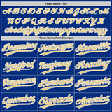 Custom Royal Vegas Gold-White Authentic Baseball Jersey
