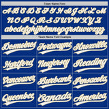 Custom Royal White-Vegas Gold Authentic Baseball Jersey