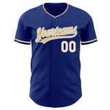 Custom Royal Vegas Gold-White Authentic Baseball Jersey