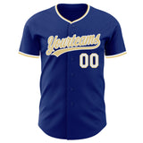 Custom Royal Vegas Gold-White Authentic Baseball Jersey