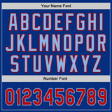 Custom Royal Red-Light Blue Authentic Baseball Jersey