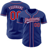 Custom Royal Red-Light Blue Authentic Baseball Jersey