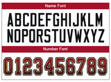 Custom Red Black-Old Gold Drift Fashion Football Jersey