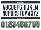 Custom Neon Green Navy-Gray Drift Fashion Football Jersey