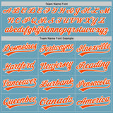 Custom Shadow Blue Orange-White Authentic Baseball Jersey
